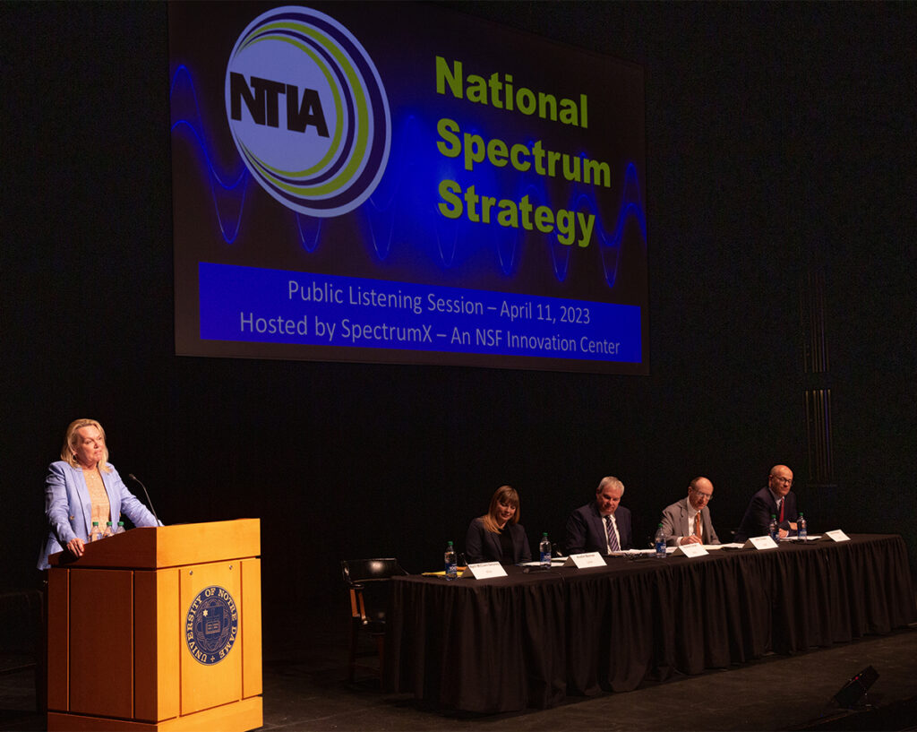 April McClain-Delaney, Deputy Assistant Secretary of Commerce for Communications and Information, NTIA, delivered the keynote address for the NTIA National Spectrum Strategy Listening Session.