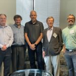 Image includes attendees to NASEM CORF in September 2023, including SpectrumX's Phil Erickson, Scott Palo, Al Gasiewski, and Sidharth Misra.
